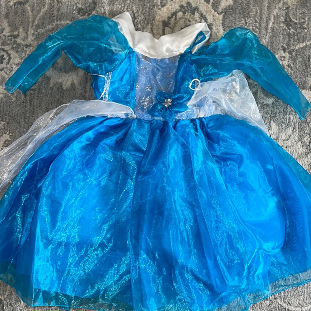 Custom boutique frozen type dress 3/4T